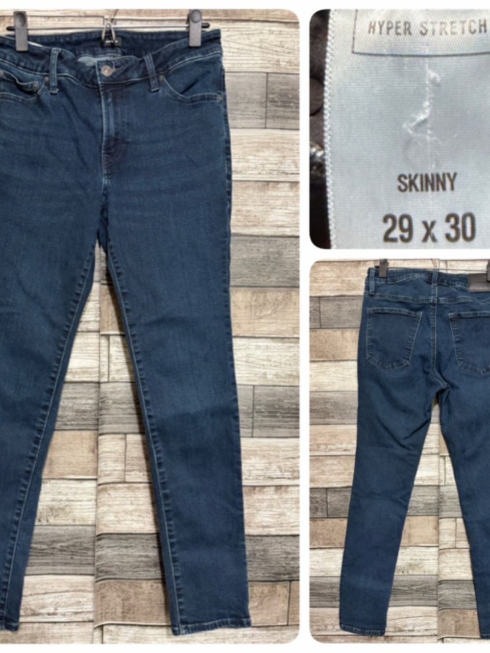 Express Hyper Stretch Skinny Jeans Men’s 29x30 Dark Wash Blue Denim